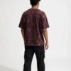 NoBakwaas Unisex Acid Washed Oversized Tee – back view