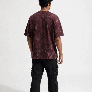 NoBakwaas Unisex Acid Washed Oversized Tee – back view