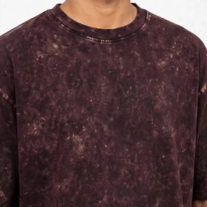 NoBakwaas Unisex Acid Washed Oversized Tee – close-up of fabric