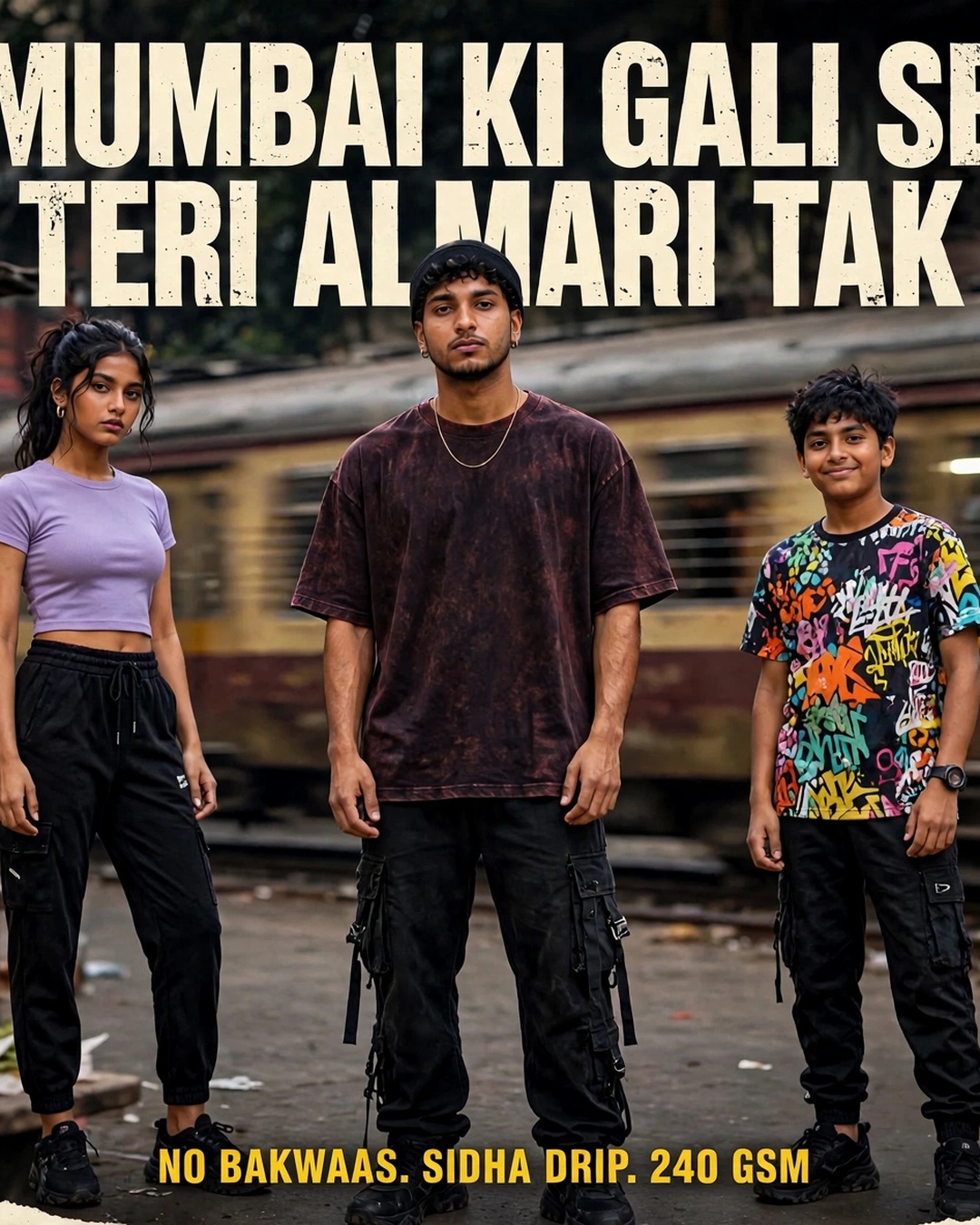 NoBakwaas streetwear campaign banner