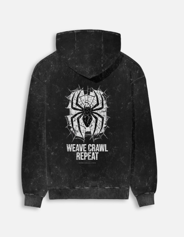 acid-wash-hoodie-black-back-1 Weave Crawl Repeat Acid Wash Hoodie Black - back