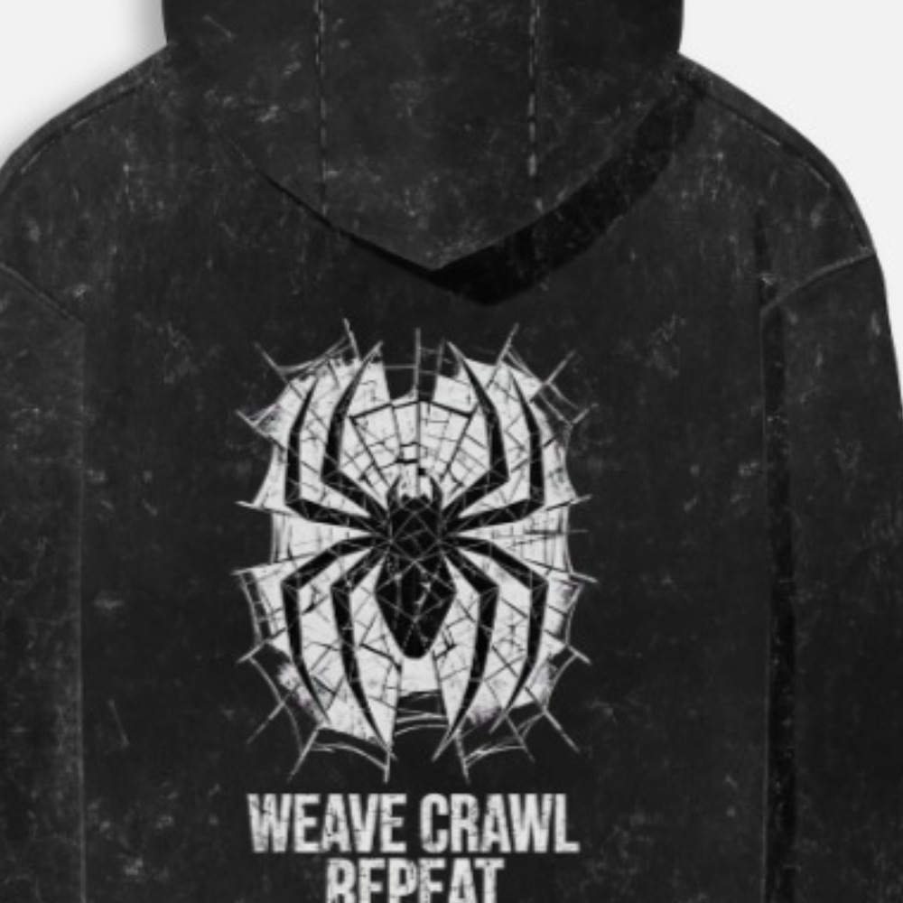 acid-wash-hoodie-black-detail Weave Crawl Repeat Acid Wash Hoodie Black - detail