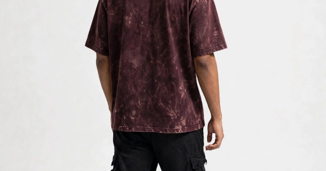 NoBakwaas Unisex Acid Washed Oversized Tee – back view